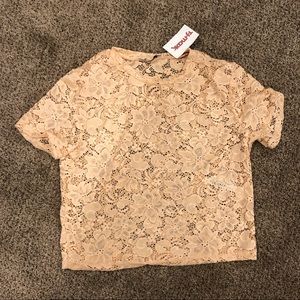 NWT Zara lace floral shirt
